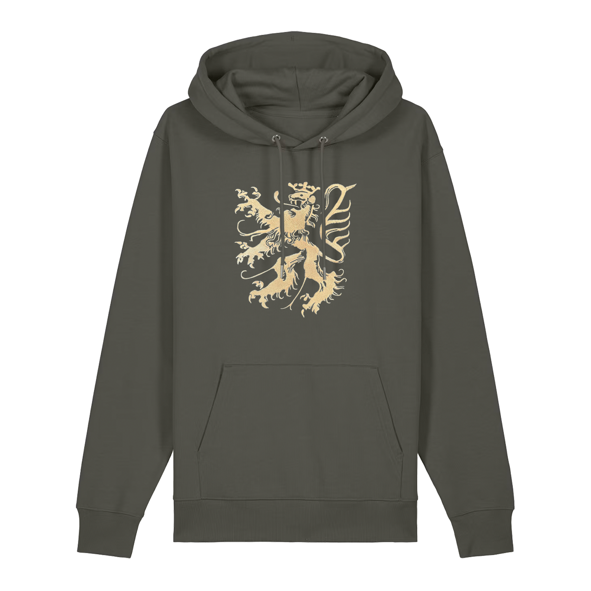 Pfälzer Löwe - Hoodie Stick Unisex khaki / gold