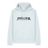 Hoodie in eisblau mit schwarzem Aufdruck "Pfälzer Legenden sterben nie!".