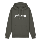 Hoodie in khaki mit weißem Aufdruck "Pfälzer Legenden sterben nie!".