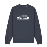 Sweater in anthrazit mit weißem Aufdruck "Gut, besser, Pälzer". 