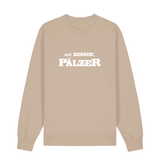 Sweater in beige mit weißem Aufdruck "Gut, besser, Pälzer". 