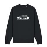 Sweater in schwarz mit weißem Aufdruck "Gut, besser, Pälzer". 