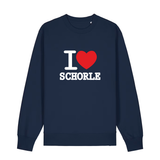 Sweater in navy mit weißem Aufdruck "I love Schorle".