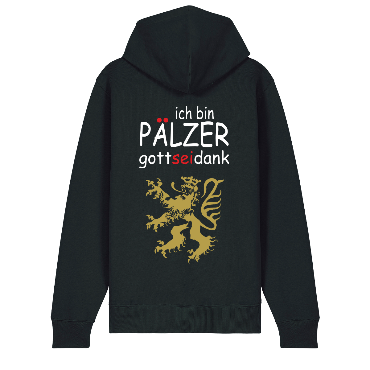 Pälzer, Gott sei Dank gold - Zip-Hoodie Unisex