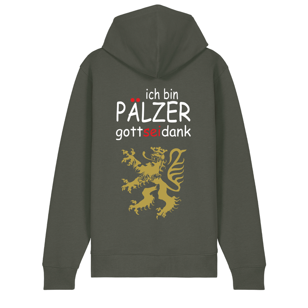 Pälzer, Gott sei Dank gold - Zip-Hoodie Unisex
