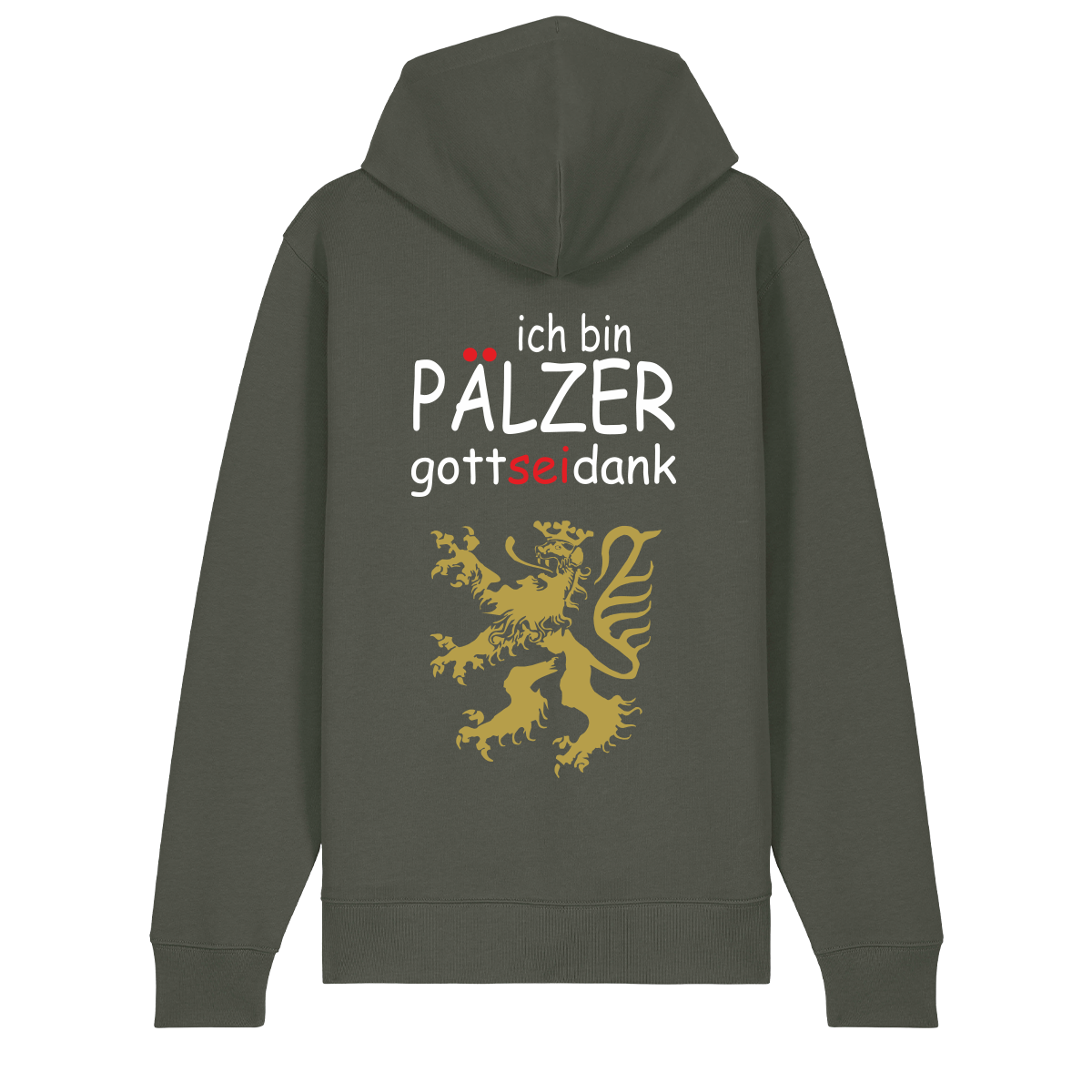 Pälzer, Gott sei Dank gold - Zip-Hoodie Unisex