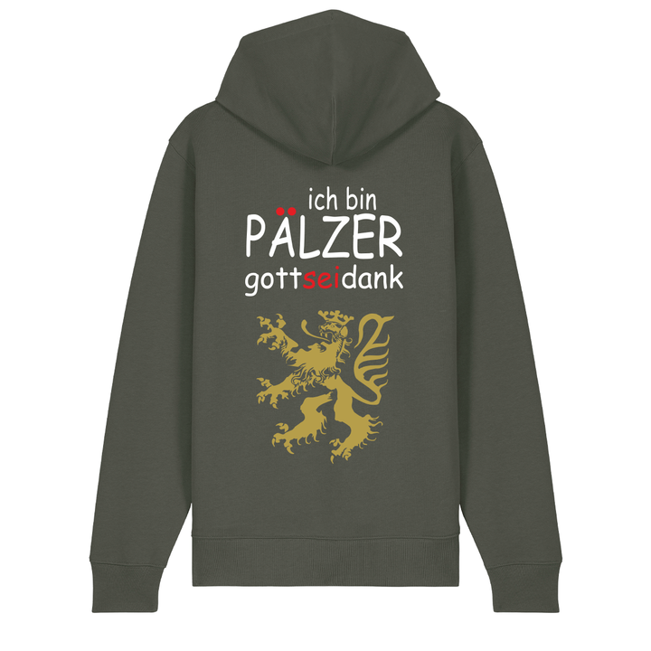 Pälzer, Gott sei Dank gold - Zip-Hoodie Unisex