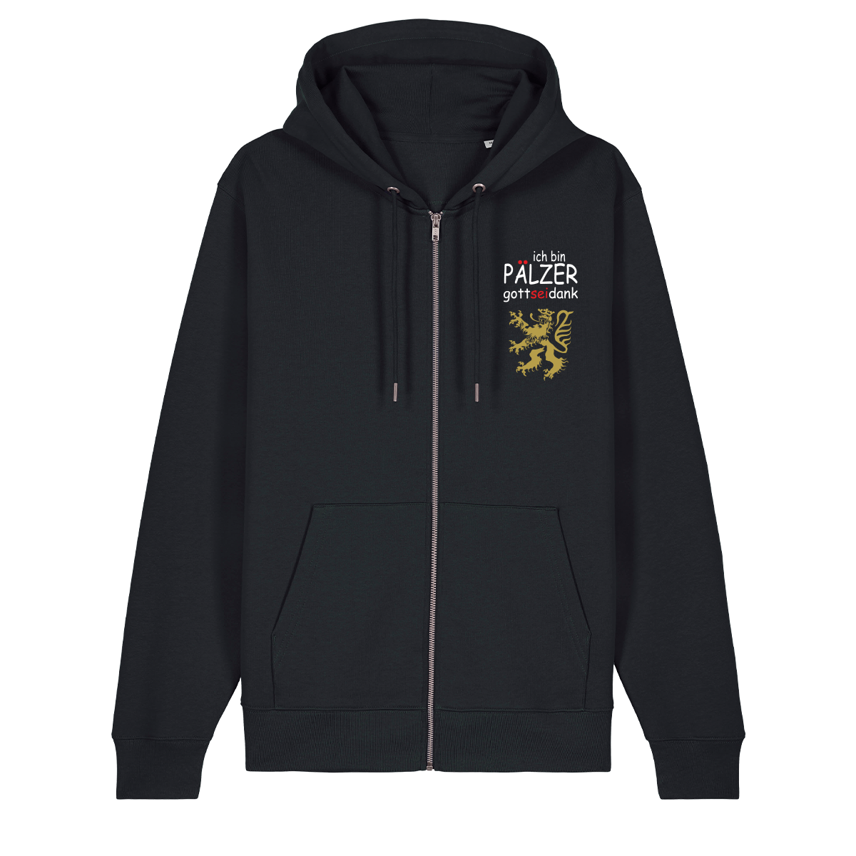 Pälzer, Gott sei Dank gold - Zip-Hoodie Unisex