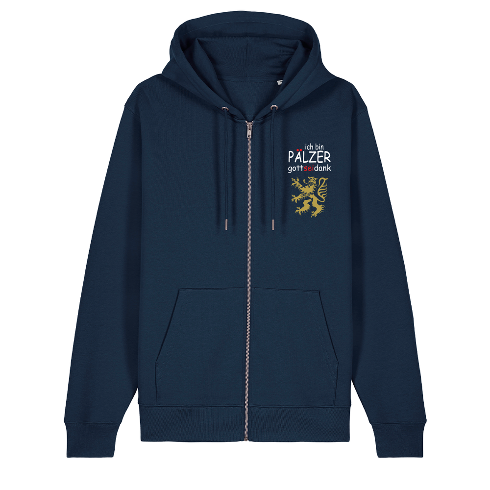 Pälzer, Gott sei Dank gold - Zip-Hoodie Unisex