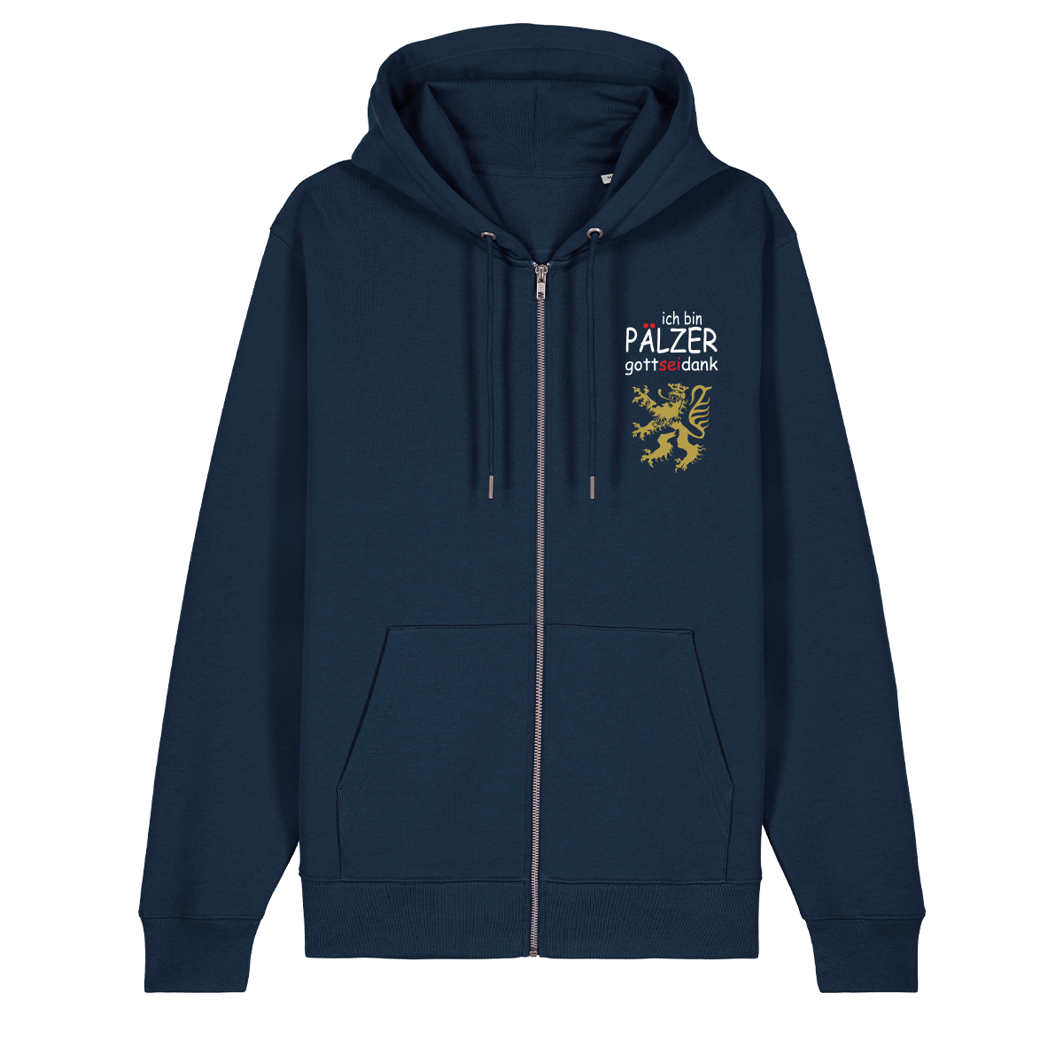Pälzer, Gott sei Dank gold - Zip-Hoodie Unisex