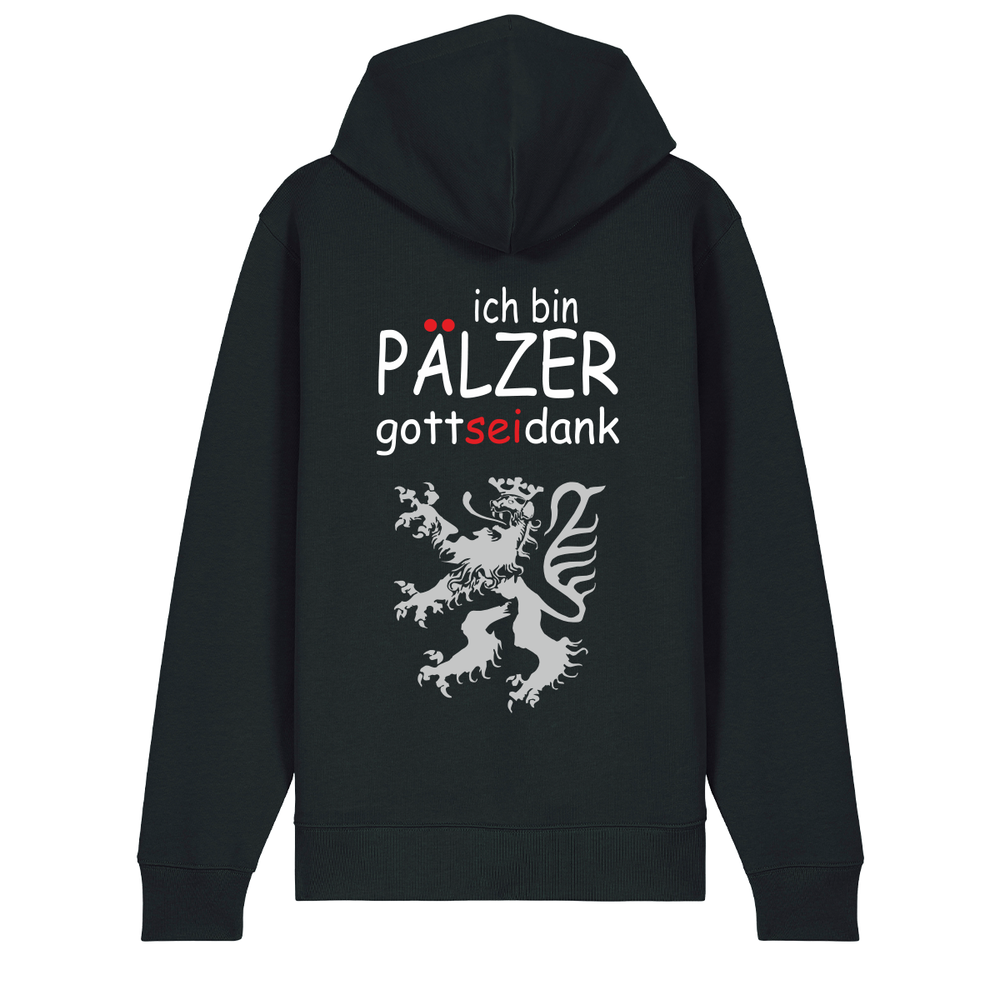 Pälzer, Gott sei Dank silber - Zip-Hoodie Unisex