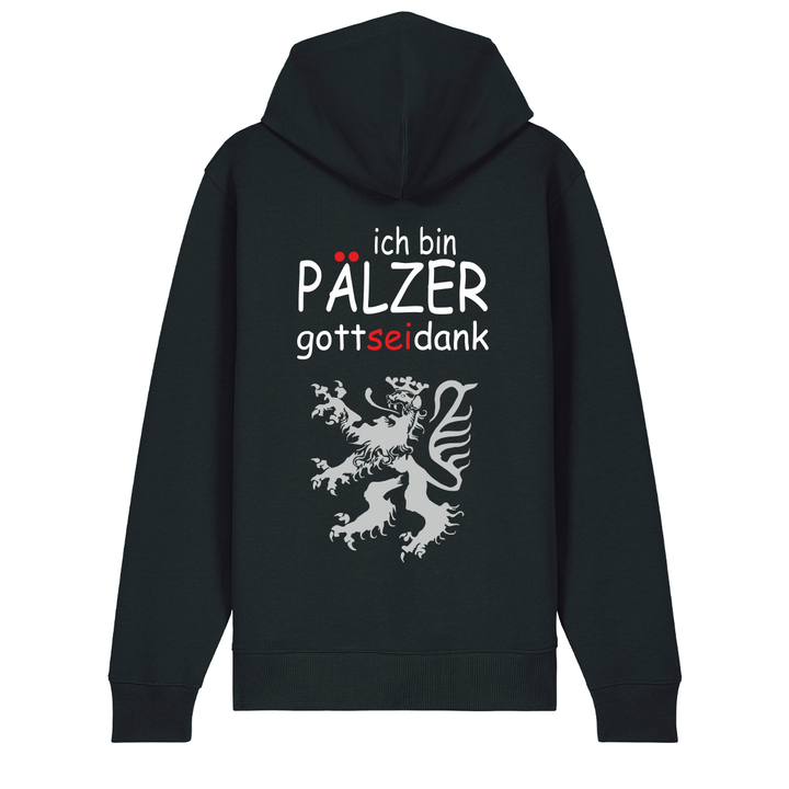 Pälzer, Gott sei Dank silber - Zip-Hoodie Unisex