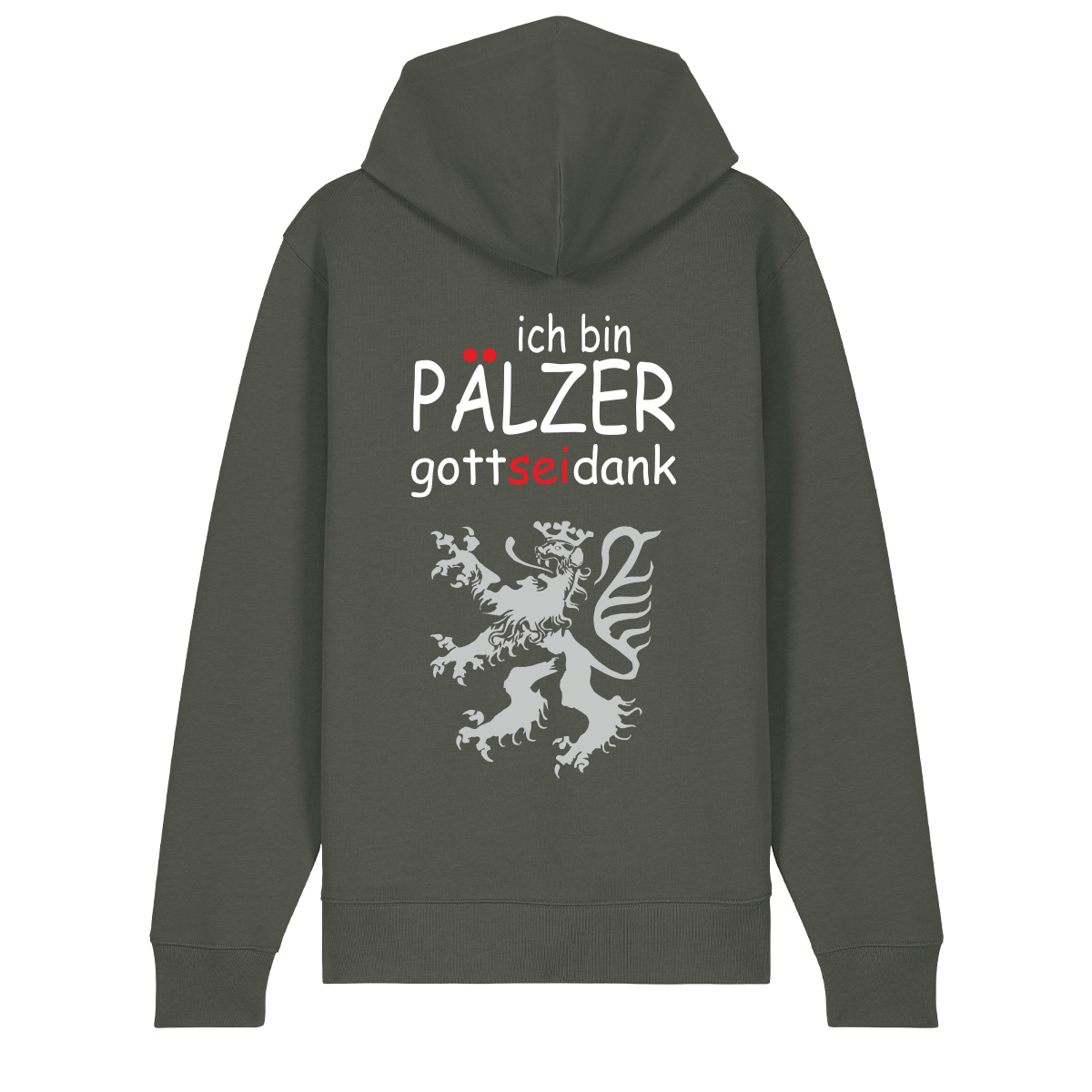 Pälzer, Gott sei Dank silber - Zip-Hoodie Unisex