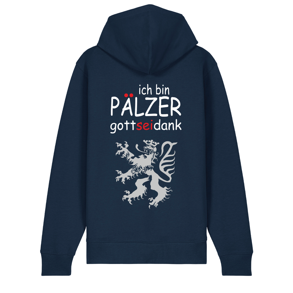 Pälzer, Gott sei Dank silber - Zip-Hoodie Unisex