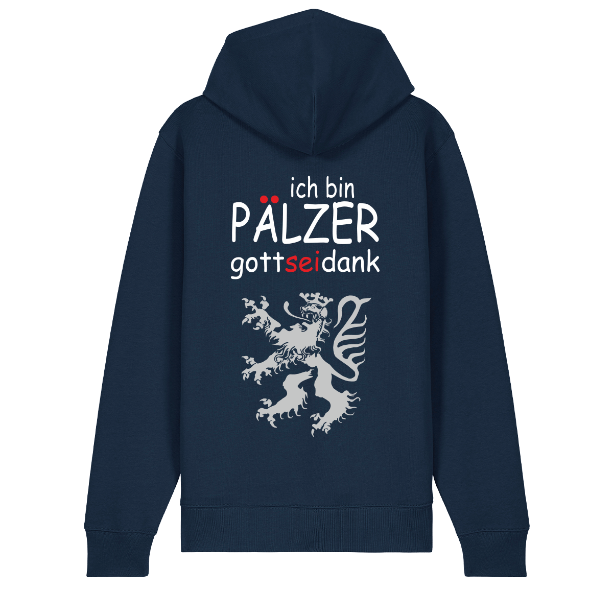 Pälzer, Gott sei Dank silber - Zip-Hoodie Unisex
