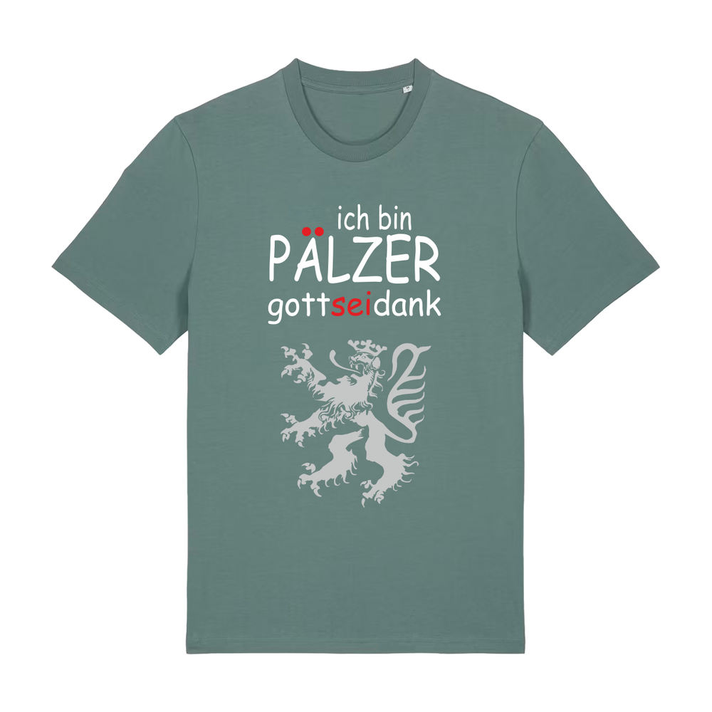 Pälzer, Gott sei Dank silber - T-Shirt Unisex