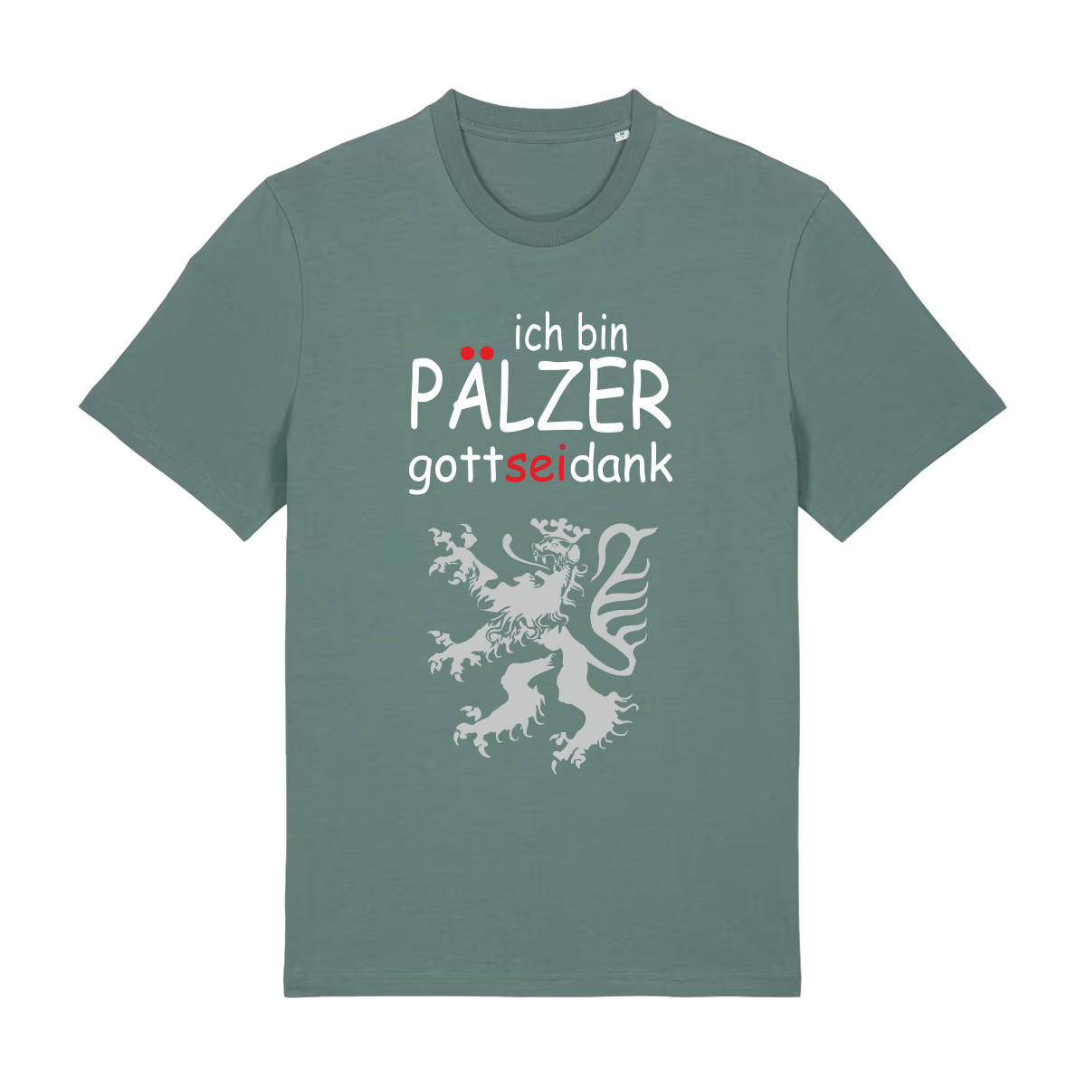 Pälzer, Gott sei Dank silber - T-Shirt Unisex