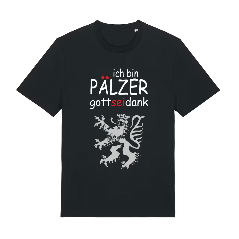 Pälzer, Gott sei Dank silber - T-Shirt Unisex