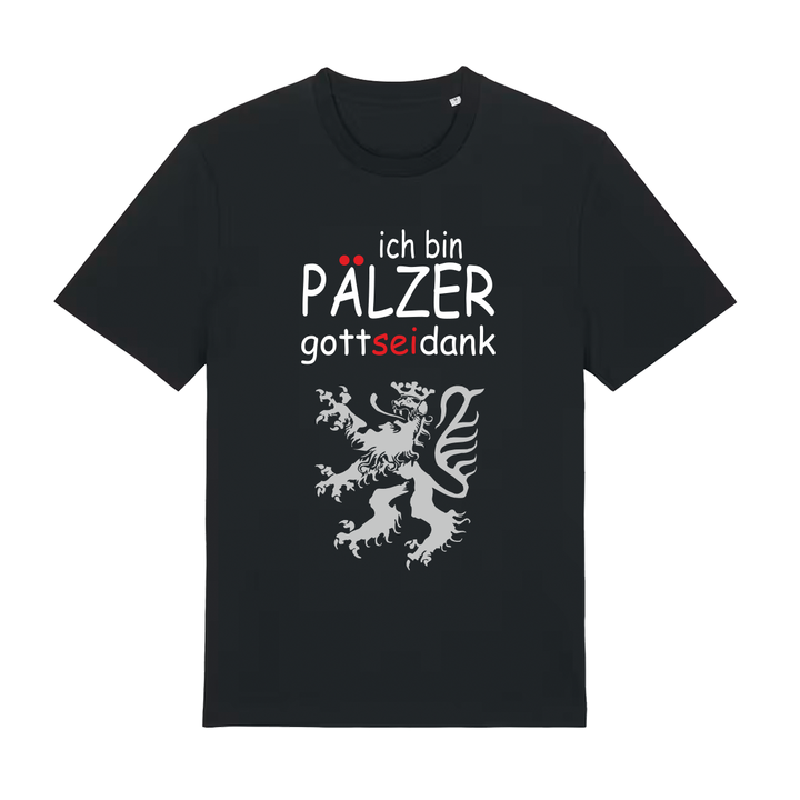 Pälzer, Gott sei Dank silber - T-Shirt Unisex