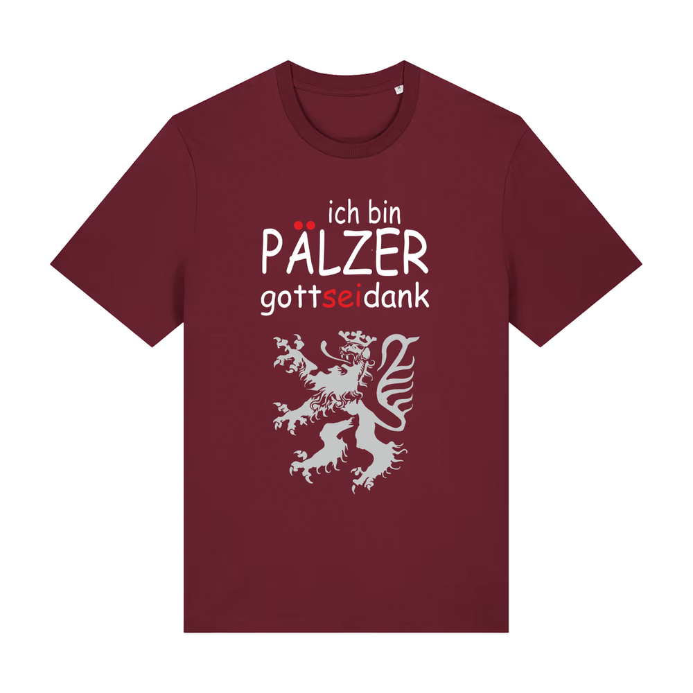 Pälzer, Gott sei Dank silber - T-Shirt Unisex