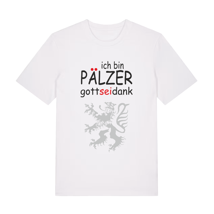Pälzer, Gott sei Dank silber - T-Shirt Unisex