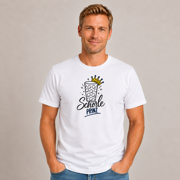 Schorleprinz T-Shirt Druck Schwarz-Unisex