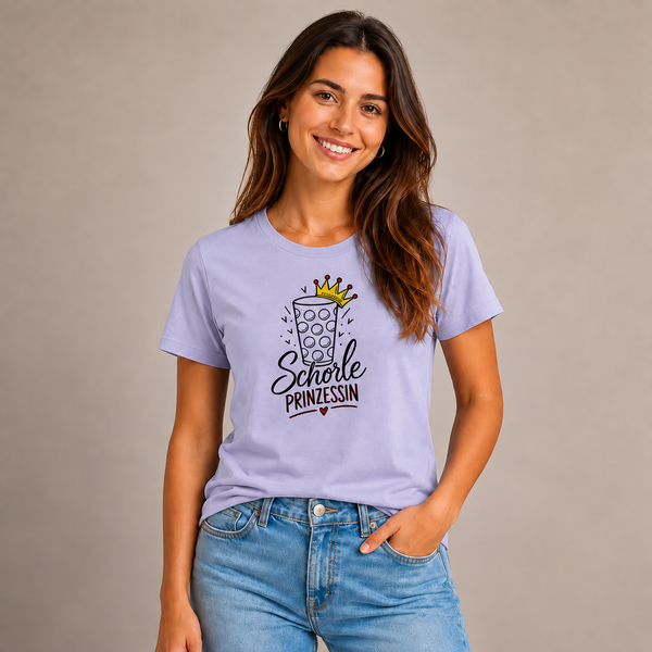 Schorleprinzessin Druck Schwarz - T-Shirt Unisex