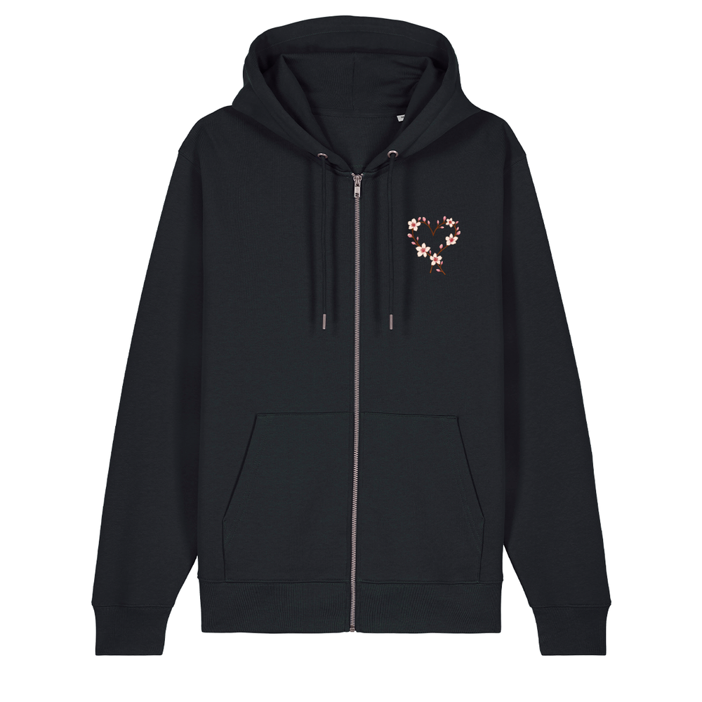 Mandelblüte - Zip-Hoodie Unisex