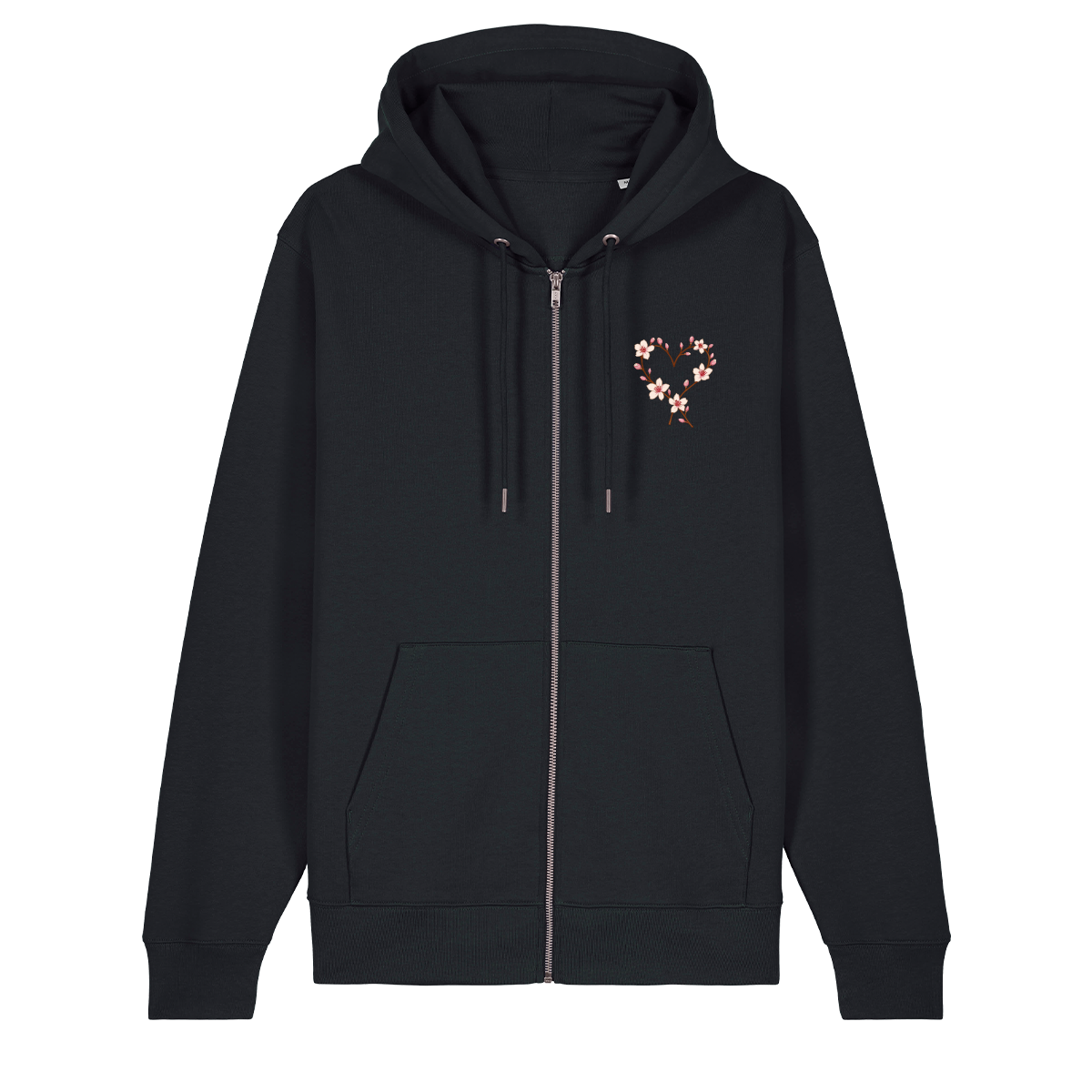 Mandelblüte - Zip-Hoodie Unisex