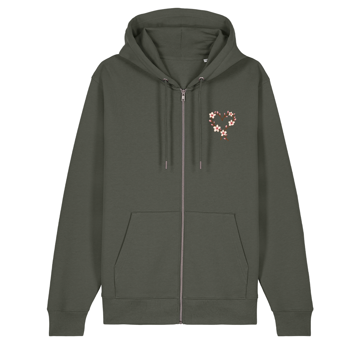 Mandelblüte - Zip-Hoodie Unisex