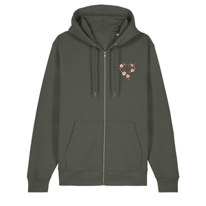 Mandelblüte - Zip-Hoodie Unisex