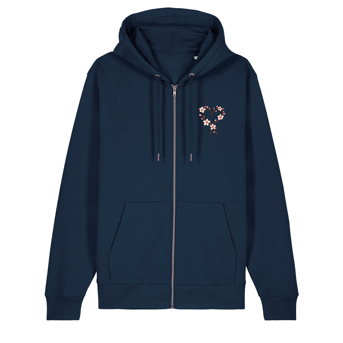 Mandelblüte - Zip-Hoodie Unisex